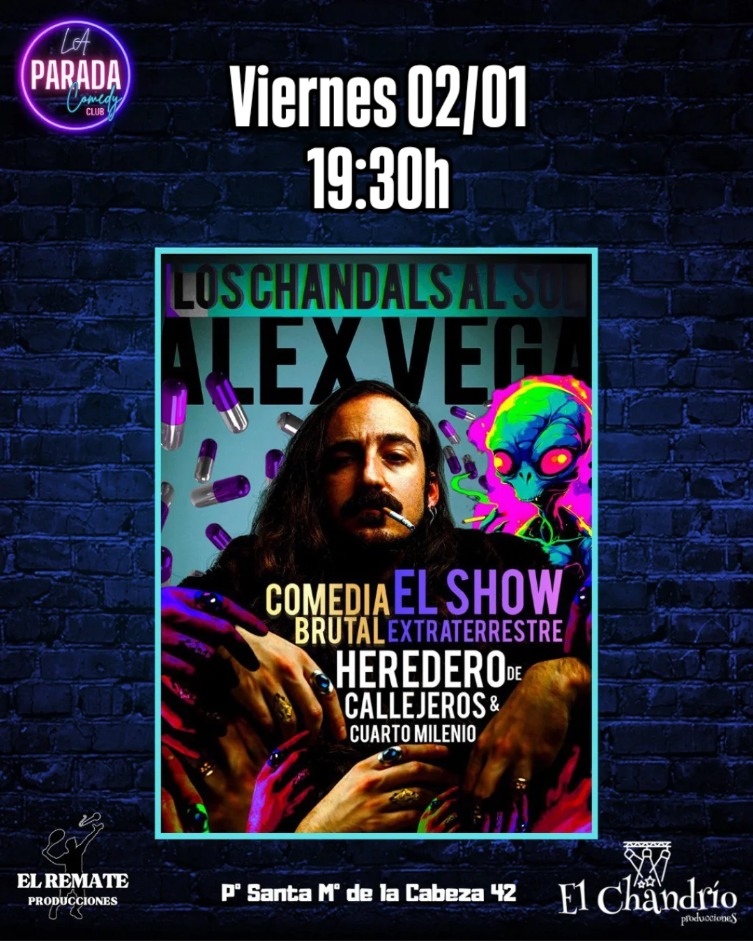 26 01 02 El Remate La Parada Comedy B LOS CHANDALS AL SOL - Imagen 1