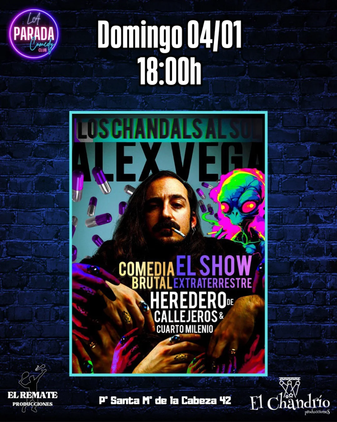 26 01 04 El Remate La Parada Comedy B LOS CHANDALS AL SOL - Imagen 1