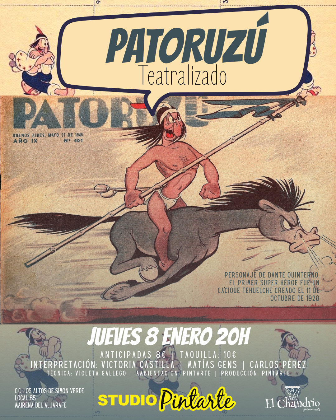 26 01 08 Pintarte Patoruzú Teatralizado PATORUZÚ TEATRALIZADO - Imagen 1