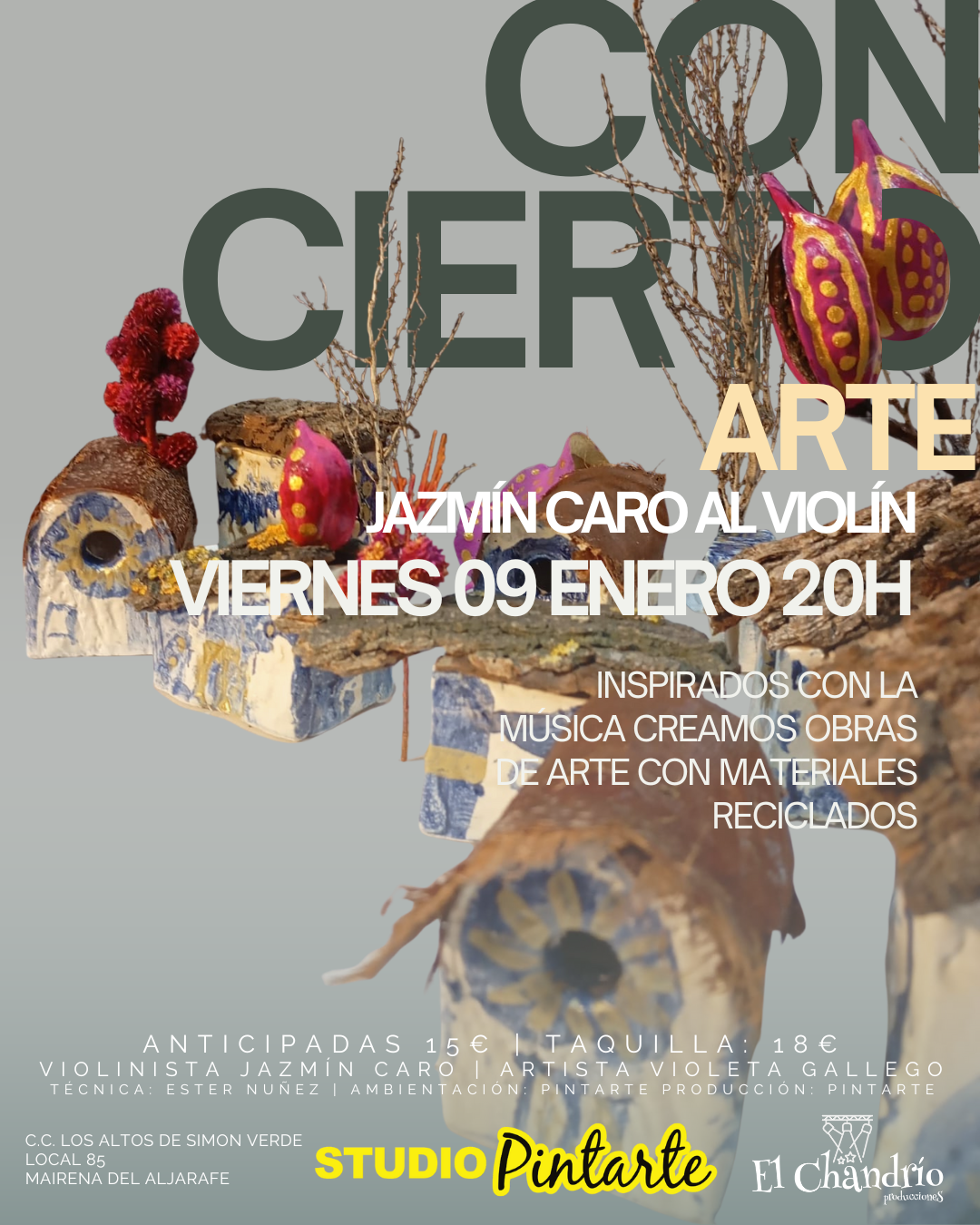 26 01 09 Pintarte ConciertoArte Pase 2 JAZMÍN CARO AL VIOLÍN - Imagen 1