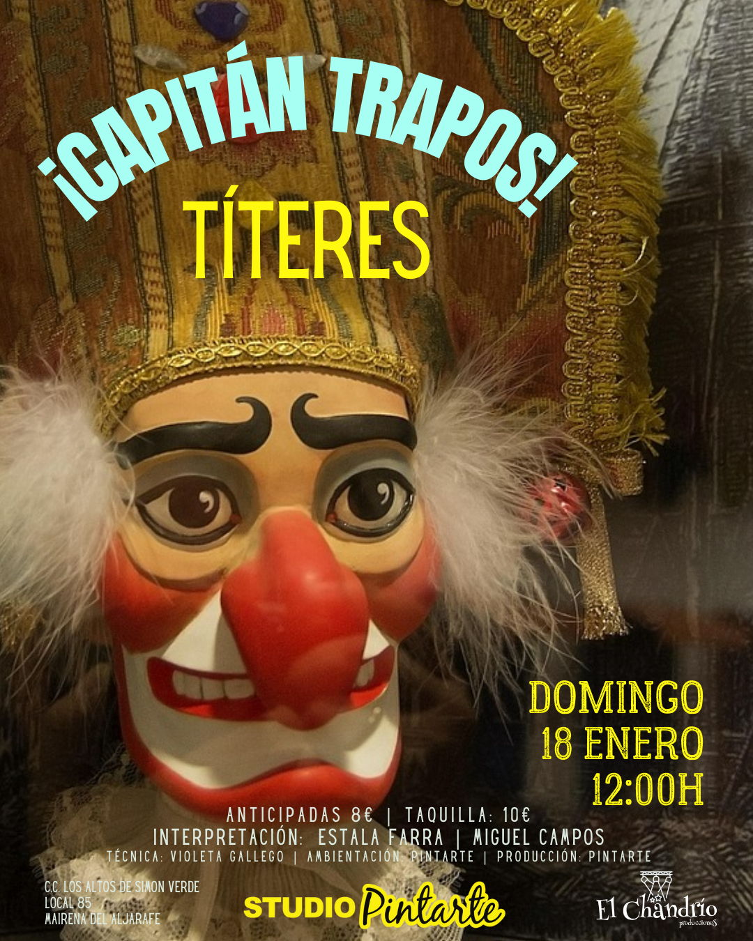 26 01 18 Pintarte Títeres TÍTERES. ¡CAPITÁN TRAPOS! - Imagen 1