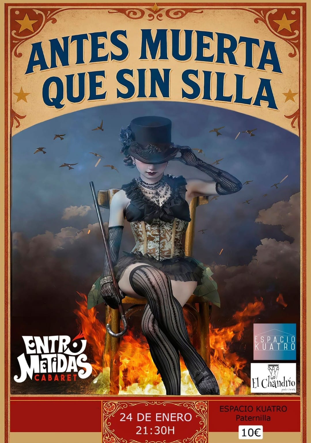 26 01 24 Anfi - Varios - Entro Metidas Cabaret ANTES MUERTA QUE SIN SILLA - Imagen 1