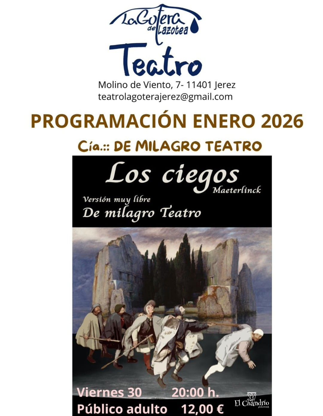 26 01 30 Anfi - Varios - De Milagro Teatro LOS CIEGOS - Imagen 1