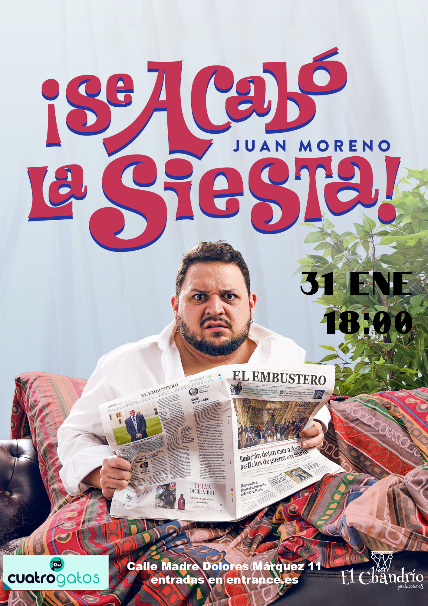 26 01 31 Cuatro Gatos Moreno SE ACABÓ LA SIESTA - Imagen 1